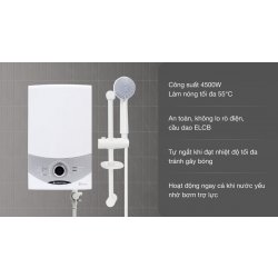 Máy nước nóng trực tiếp Ariston 4500W Aures SM45PE SBS VN