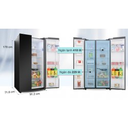 Tủ lạnh Samsung Inverter 680 lít SBS RS62R5001B4