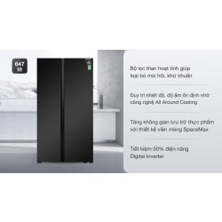 Tủ lạnh Samsung Inverter 680 lít SBS RS62R5001B4